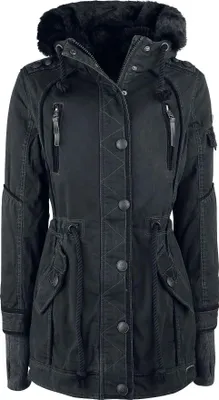 Produktbild von Brandit Winterjacke Damen Saby Girls Parka schwarz Basics 100% Baumwolle XL