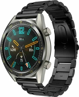 Produktbild von Strap-it Huawei Watch GT / GT 2 Gliederarmband (Schwarz)
