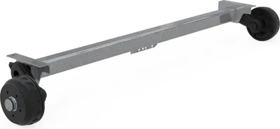 Obrázek produktu pro KNOTT VGB13M brzděná náprava pro přívěsy 1350 kg 5x112 1000 mm 1370 mm Brzděná náprava pro přívěsy k osobním automobilům, přepravní přívěsy, přepravníky automobilů