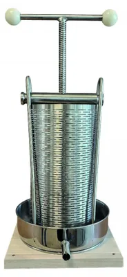 Image de Pressoir a pomme, pressoir a vin, pressoir a fruit - maxi, 5 l avec double panier en inox