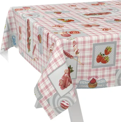 Produktbild von Tischdecke Candy Süßigkeiten Rot 2000x140cm Schnittkante Wachstuch abwaschbar