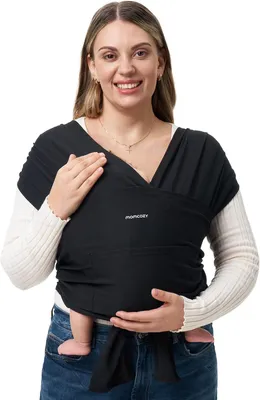 Immagine prodotto di Fascia port bebe Momcozy per neonati - Anello facile da indossare - Nero