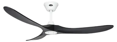 Immagine prodotto di Ventilatore da soffitto a risparmio energetico con telecomando Eco Genuino 152 cm Bianco opaco / Nero opaco