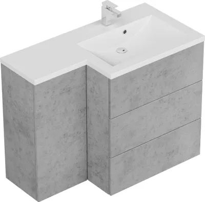 Produktbild von Badblock Adelia links SoftClose beton : Beton Varianten: Beton