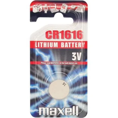 Produktbild von 1x CR1616 Knopfzellenbatterie 3V – Lithium – Auslaufsicher – 1 Stück [18745]