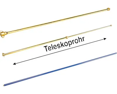 Produktbild von GLORIA Messing-Teleskop-Verlängerungsrohr stufenlos 0,5 auf 1 m Typ 131 für Hochleistungssprühgeräte, Drucksprühgeräte und Kolbenrückensprühgeräte.