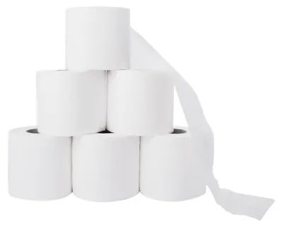 Produktbild von Toilettenpapier 250 Blatt 2 lagig weiß 8 x 8 Rollen = 64Stück
