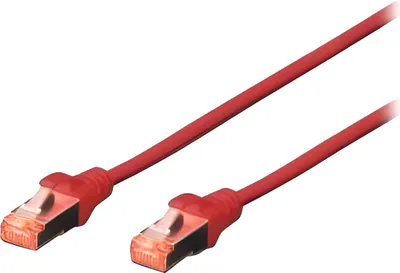 Zdjęcie produktu dla Digitus Kabel krosowy CAT 6 S/FTP, 10 m, Cat6, S/FTP (S-STP), RJ-45, RJ-45, Czerwony