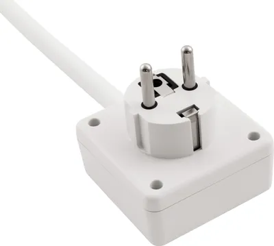 Produktbild von EINLICHT Halo LED-Steckdosenleuchte, Schwanenhals, 3-stufig dimmbar, 3,3W, 220-240V, weiß