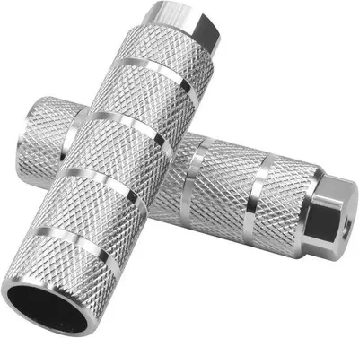 Image de Lot de 2 leviers de pédale en aluminium pour BMX et acrobaties - Pédales de sécurité pour VTT (argent)