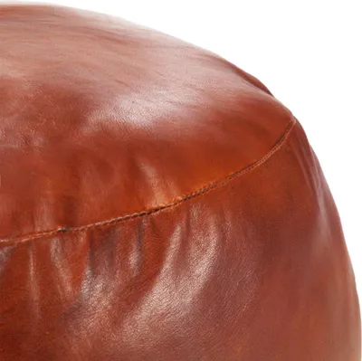 Produktbild von vidaXL Pouf Hellbraun 60 x 30 cm Echtes Ziegenleder