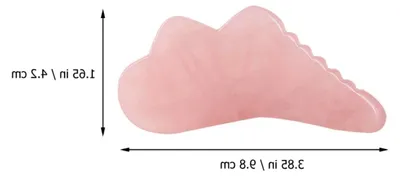 Produktbild von Gua Sha Schabplatte aus Rosenquarz für Massage von Gesicht, Nacken und Körper