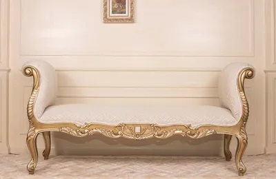 Produktbild von Casa Padrino Luxus Barock Sitzbank Weiß / Gold 175 cm - Barock Möbel -  Italy