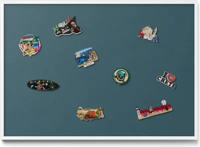 Produktbild von Magnetwand 100x70 cm – Weißer Rahmen – Dunkles Petrol – Magnetboard, Memoboard – Kinderzimmer, Metall Magnetische Tafel