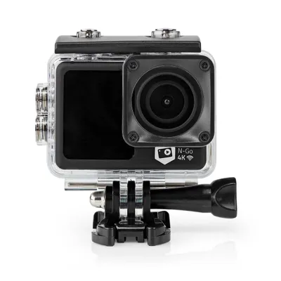 Immagine prodotto di Action Cam | Doppio Schermo | 4K@30fps | 16 MPixel | Impermeabile fino a: 30.0 m | 90 min | Wi-Fi | App disponibile per: Android™ / IOS | Supporti inclusi | Nero