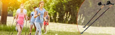 Immagine prodotto di Bastoncini da Nordic Walking, Regolabili 68-135 cm, Anti-Shock, Duralluminio