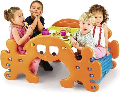 Produktbild von Famanu Kindertischset mit Bänken - für bis zu 4 Kinder