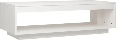 Produktbild von vidaXL Couchtisch Weiß 110x50x33,5 cm Massivholz Kiefer
