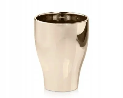 Produktbild von Runder Keramik Blumentopf gold 17 cm