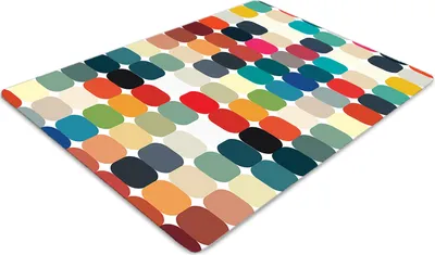 Obrázok produktu pre Podlahová ochranná podložka - Ochranná podložka pod stoličku - Podlahová podložka - 100x70 cm - Geometrický vzor
