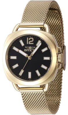 Imagen del producto de Invicta Wildflower 47324: Reloj de mujer. Movimiento de cuarzo. Acero inoxidable con esfera negra. 32 mm