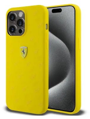 Obrázek produktu pro Zadní kryt na iPhone 15 Pro od Ferrari – žlutý