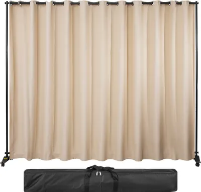 Immagine prodotto di Parete divisoria per tende VEVOR 300,5 x 257,5 cm, set di divisori per ambienti a 4 rotelle, telaio in lega di alluminio, tenda oscurante e borsa Oxford portatile inclusa, tende espandibili per tende 300,5 x 257,5 cm