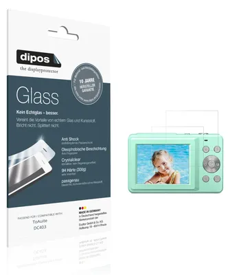 Produktbild von 2x Schutzfolie für ToAuite DC403 - Anti-Shock 9H Folie dipos Glass Kunststoffglas