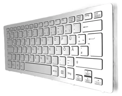 Produktbild von DEUTSCHE - Silber Tastatur Keyboard Rahmen mit Beleuchtung für P/N: 149265441FR