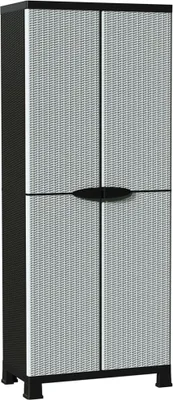 Obrázok produktu pre vidaXL Plastová skriňa 68x39x171,5 cm Ratanový dizajn