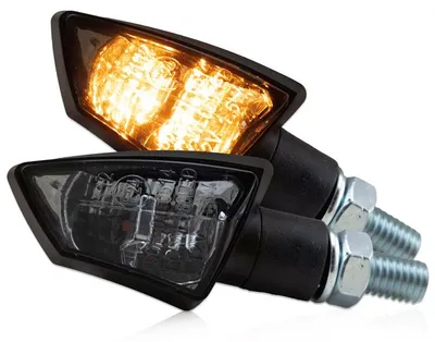 Immagine prodotto di Coppia di indicatori di direzione a LED Bull, colorati in nero