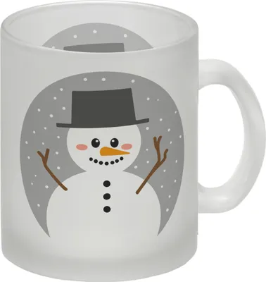 Produktbild von Schneemann im Schnee Glas Tasse