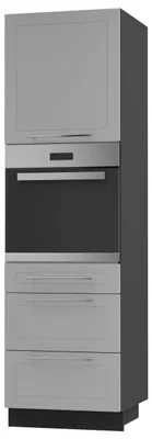 Produktbild von Backofenumbauschrank BARI 60x207cm lackiert Ausführung wählbar BA-D14/RU/3 (MRA),RAL 7040 fenstergrau matt,schwarz
