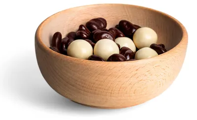 Productafbeelding van Creative Deco Kleine Houten Fruit Notenkom, 12 x 11,8 x 5 cm