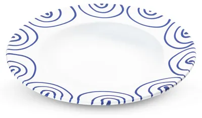 Obrázok produktu pre Gmundner Keramik Dunkelblaugeflammt, Suppenteller Gourmet (Ø 24cm)