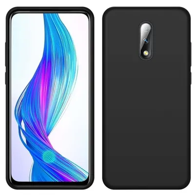 Obrázek produktu pro Pouzdro Oppo Realme X, tekuté silikonové pouzdro odolné proti nárazům a poškrábání ochranné pouzdro pro Oppo Realme X Černý