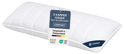Produktbild von Faserkissen, 3-Kammer Kopfkissen 40x80 cm, Kissen 100% Polyester, CASIMUM