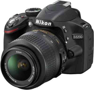 Produktbild von Nikon 3200 18-55VR + 55-200VR Kit, 24,2 MP, SLR-Kamera-Set, CMOS, TTL, Servo Auto Focus, 100, 200, 400, 800, 1600, 3200, 6400