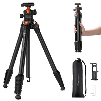 Productafbeelding van 64"/163cm Compact camerastatief, lichtgewicht reisstatief voor DSLR-camera en telefoon