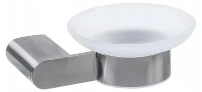 Produktbild von Msanit ETNA Wandseifenschale Edelstahl Milchglas
