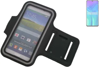Produktbild von Kompatibel mit Huawei Honor 20 Neopren Jogging Armband Sportarmband Oberarmband schwarz kompatibel mit Huawei Honor 20 mit Reflektor Streifen. Fitness