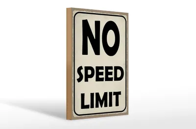Produktbild von Holzschild Spruch 20x30cm No speed limit