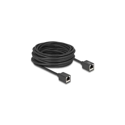 Produktbild von Delock - Netzwerkkabel - RJ-45 (W) zu RJ-45 (W) - 10 m - 6 mm - S/FTP - CAT 6a - halogenfrei - Schwarz