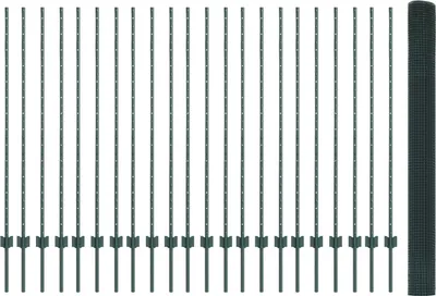 Produktbild von Möbel Geschweißter Drahtzaun mit 22 U-Pfosten Grün 1,4x50 m Stahl - Zaunzubehör 3336525