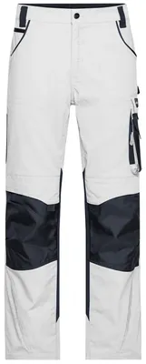 Image de James and Nicholson - Pantalon de travail pour homme LT6206 (37R) (blanc/charbon noir)
