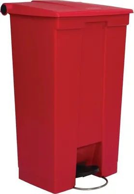 Image de Rubbermaid - Conteneur Step-On Classic 87 litres - Polyéthylène - Rouge