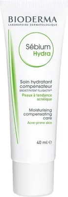 Produktbild von Bioderma Sébium Hydra, Frauen, Anspruchsvolle Haut, trockene Haut, ölige Haut, Creme, Wirkt beruhigend, Feuchtigkeitsspendend, Regenerierend, All ages, 40 ml