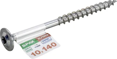 Produktbild von SPAX HI.FORCE, 10 x 140 mm, 1 Stück, Teilgewinde, Tellerkopf, T-STAR plus T50, 4CUT, WIROX - 4251011001400