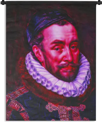 Produktbild von MuchoWow® Wandteppich Wandbehang Wilhelm von Oranien - Adriaen Thomasz - Rot 120x160 cm Tapisserie Dekoration Wandtuch - Wohnzimmer - Moderne