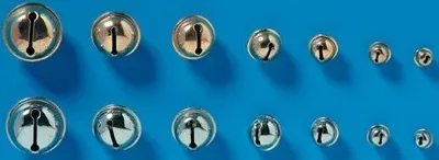 Produktbild von Rollenglöckchen silberfarben 15 mm 8 Stück